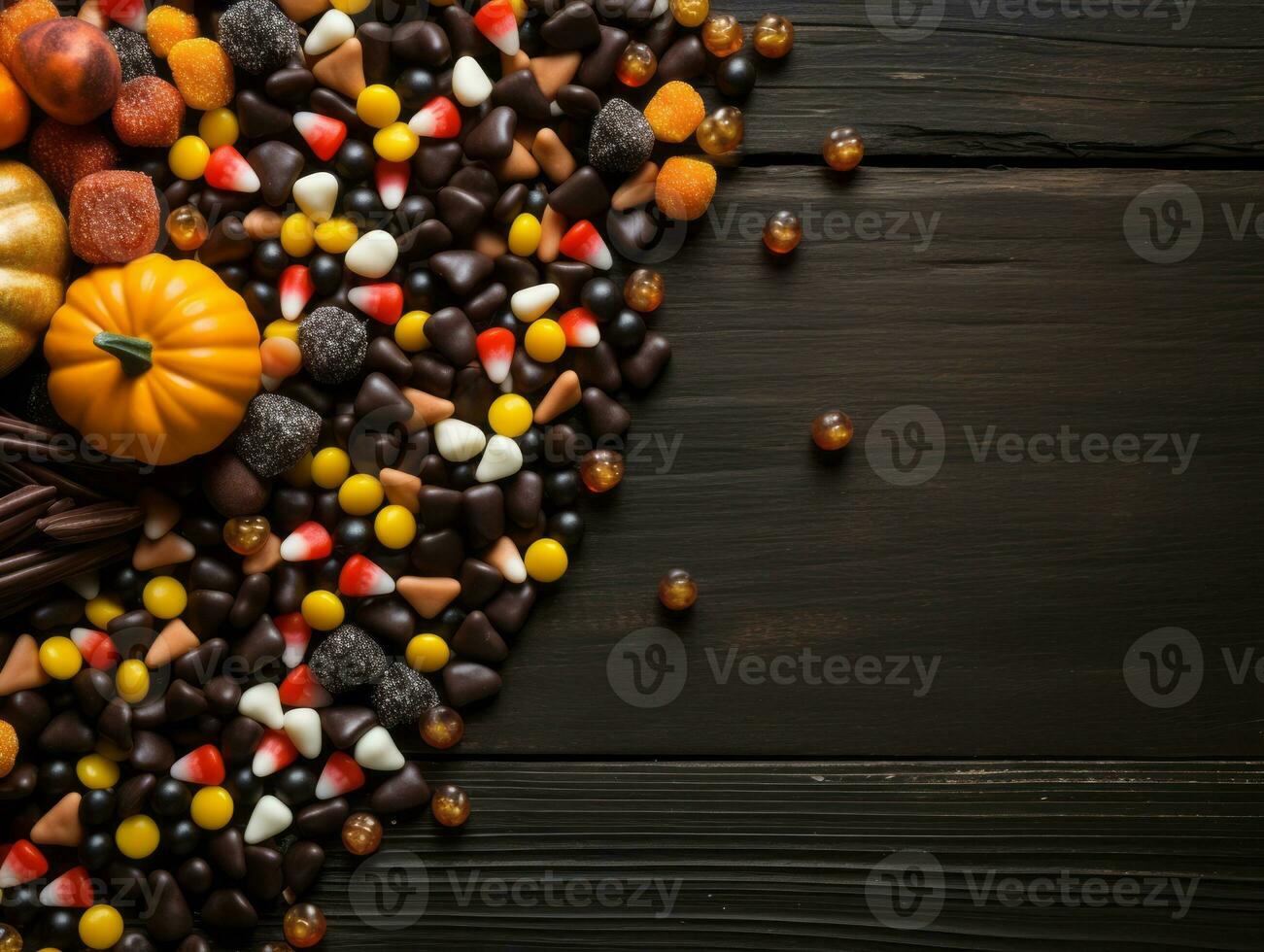 halloween samenstelling met kopiëren ruimte ai generatief foto