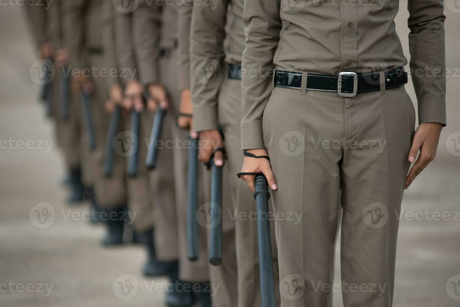 herrie Politie controle de menigte. foto