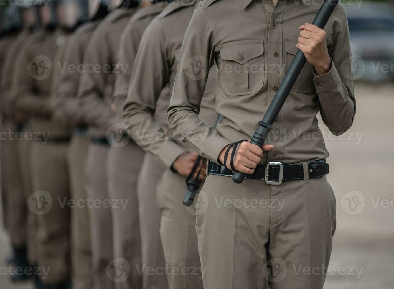 herrie Politie controle de menigte. foto