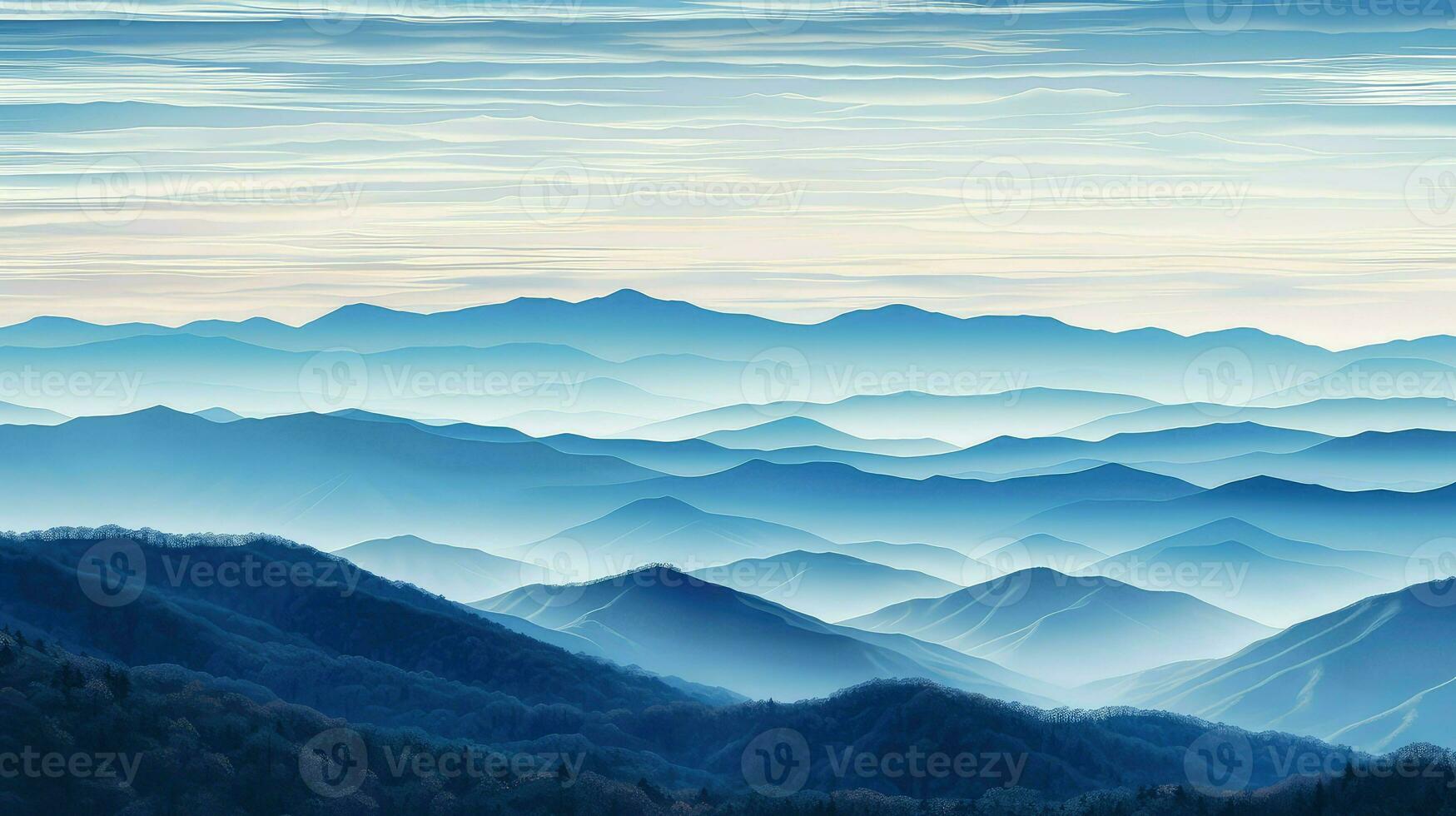 landschap blauw nok bergen ai gegenereerd foto