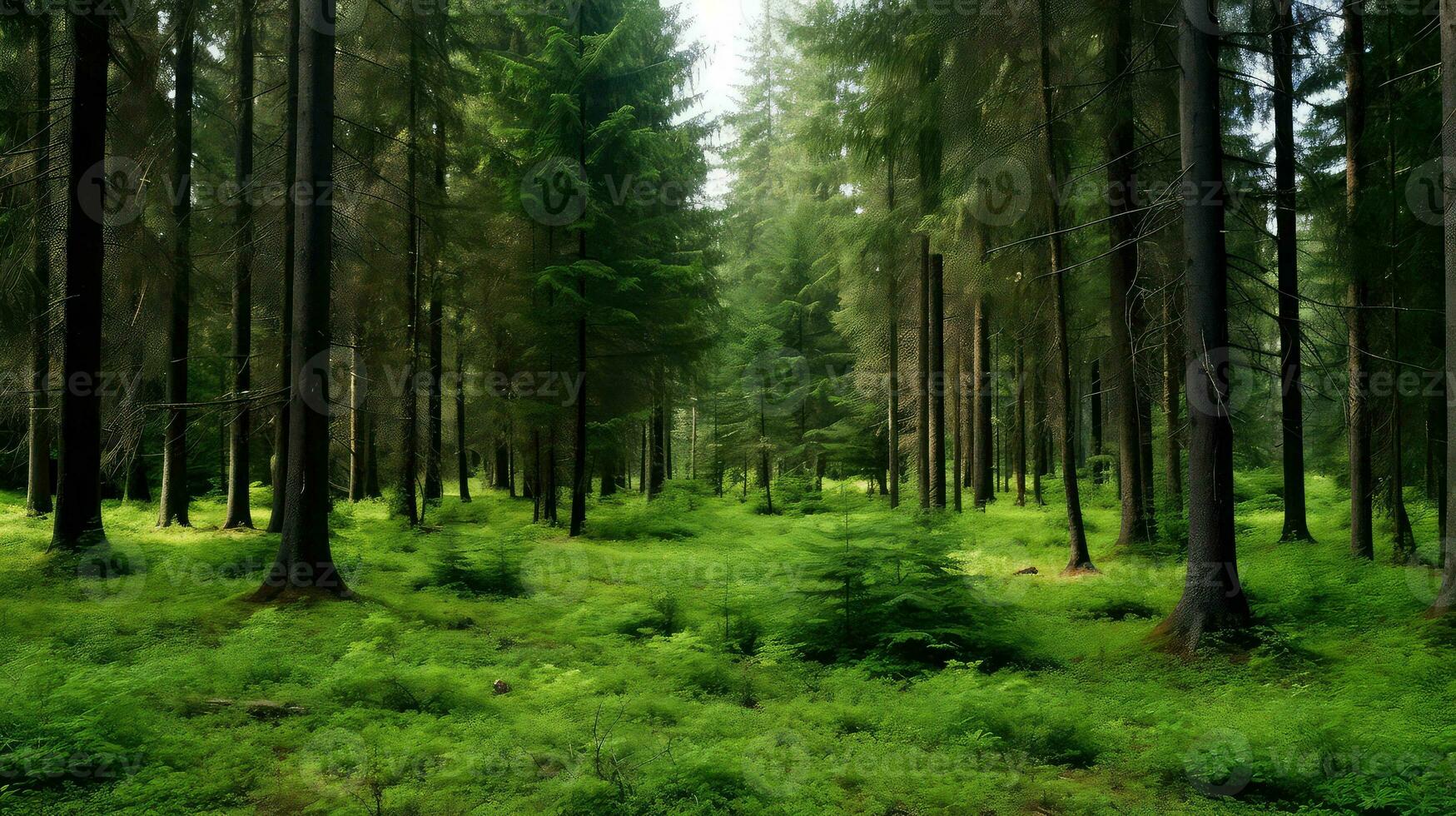 wild ongerept groenblijvend Woud ai gegenereerd foto