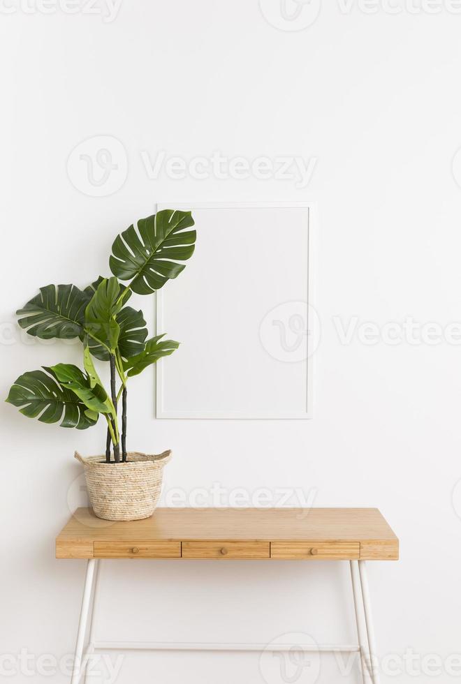decoratieve plant met leeg frame foto