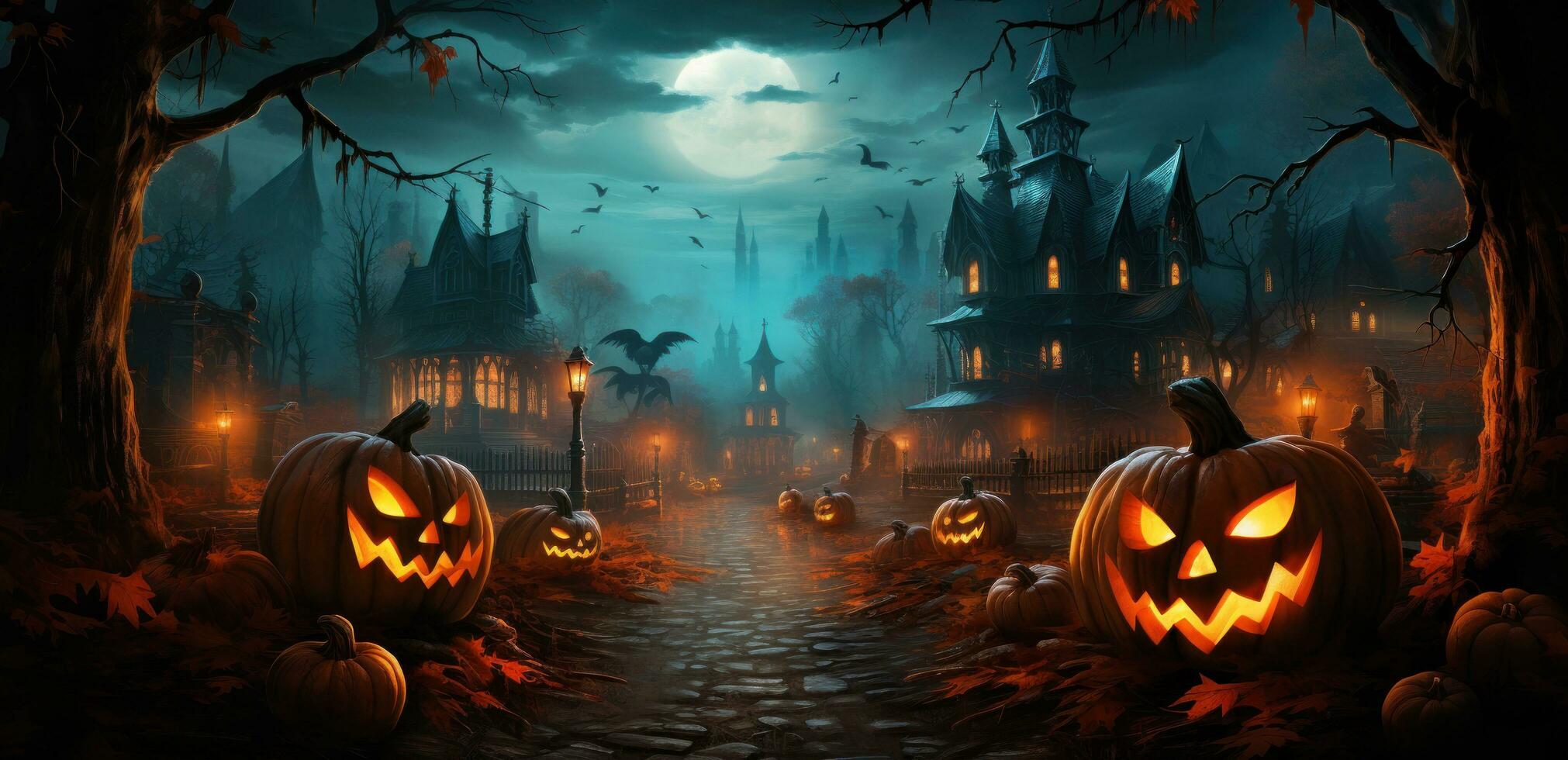 halloween spookachtig achtergrond foto