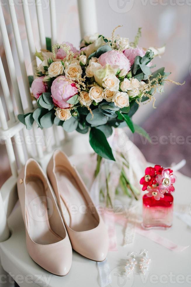 trouwschoenen van de bruid, mooie mode foto