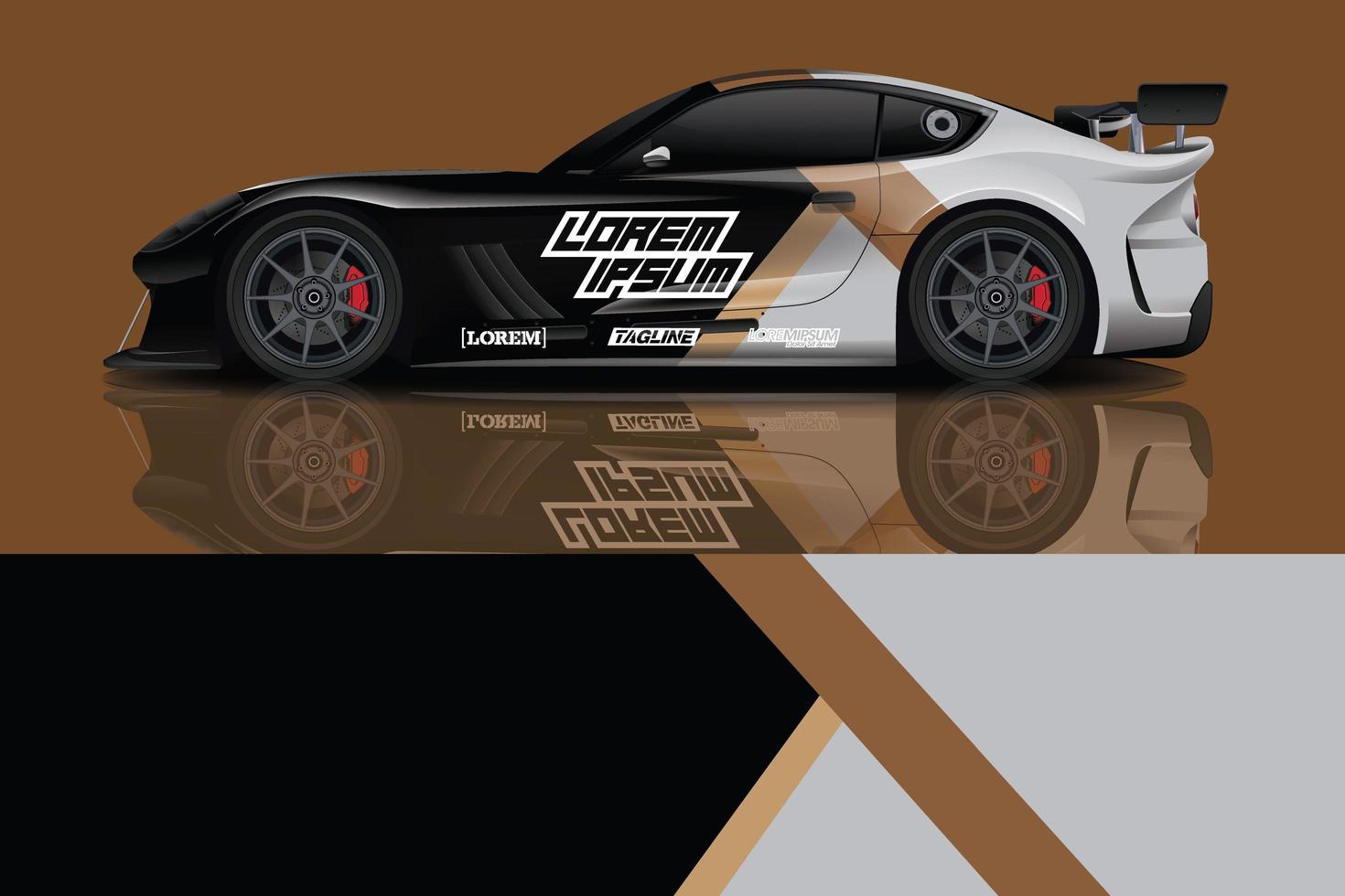 sport auto sticker wrap ontwerp vector foto