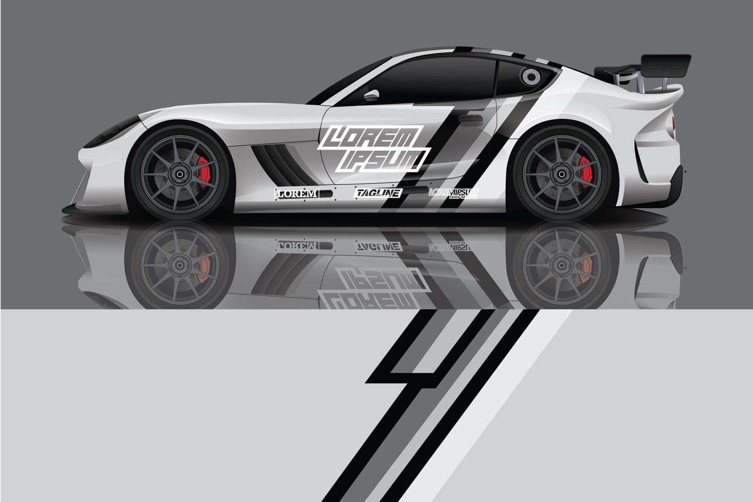 sport auto sticker wrap ontwerp vector foto