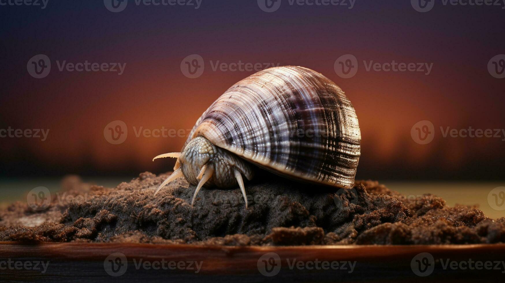 dieren in het wild fotografie van foto van quahog mossel. generatief ai