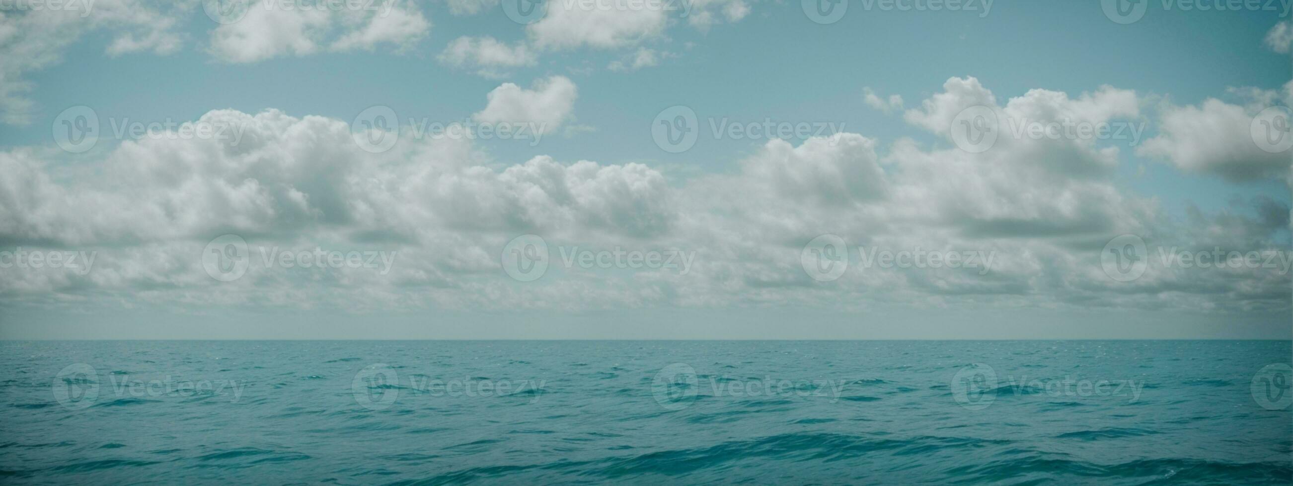 blauw lucht oceaan. ai gegenereerd foto