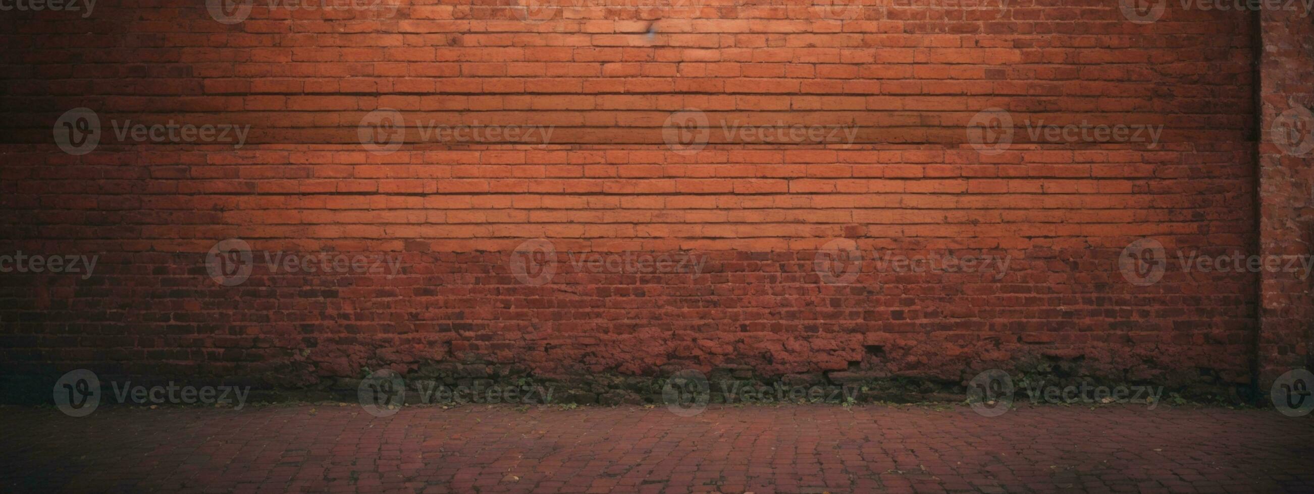 de oud rood steen muur. ai gegenereerd foto