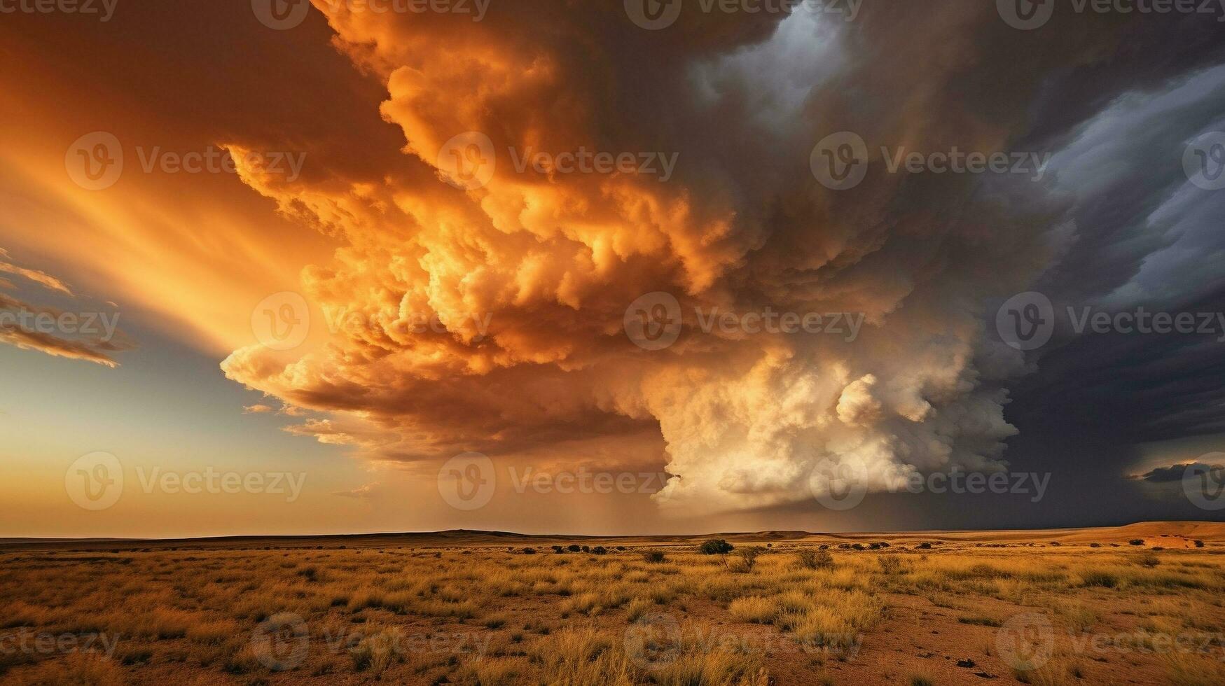 generatief ai, etherisch drama een boeiend lucht foto