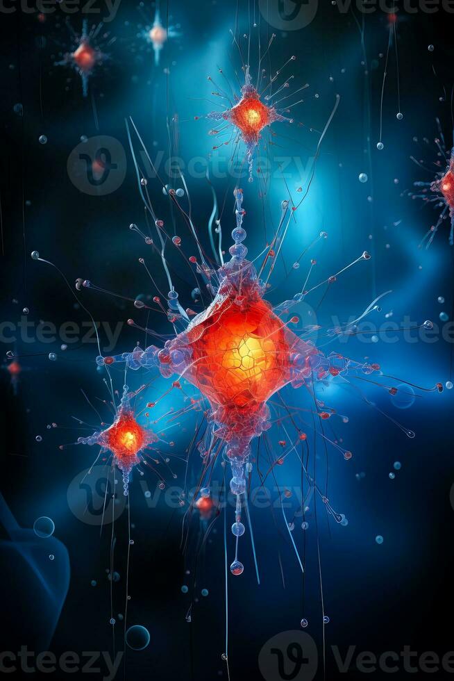 antilichamen binden naar receptoren Aan menselijk cellen foto
