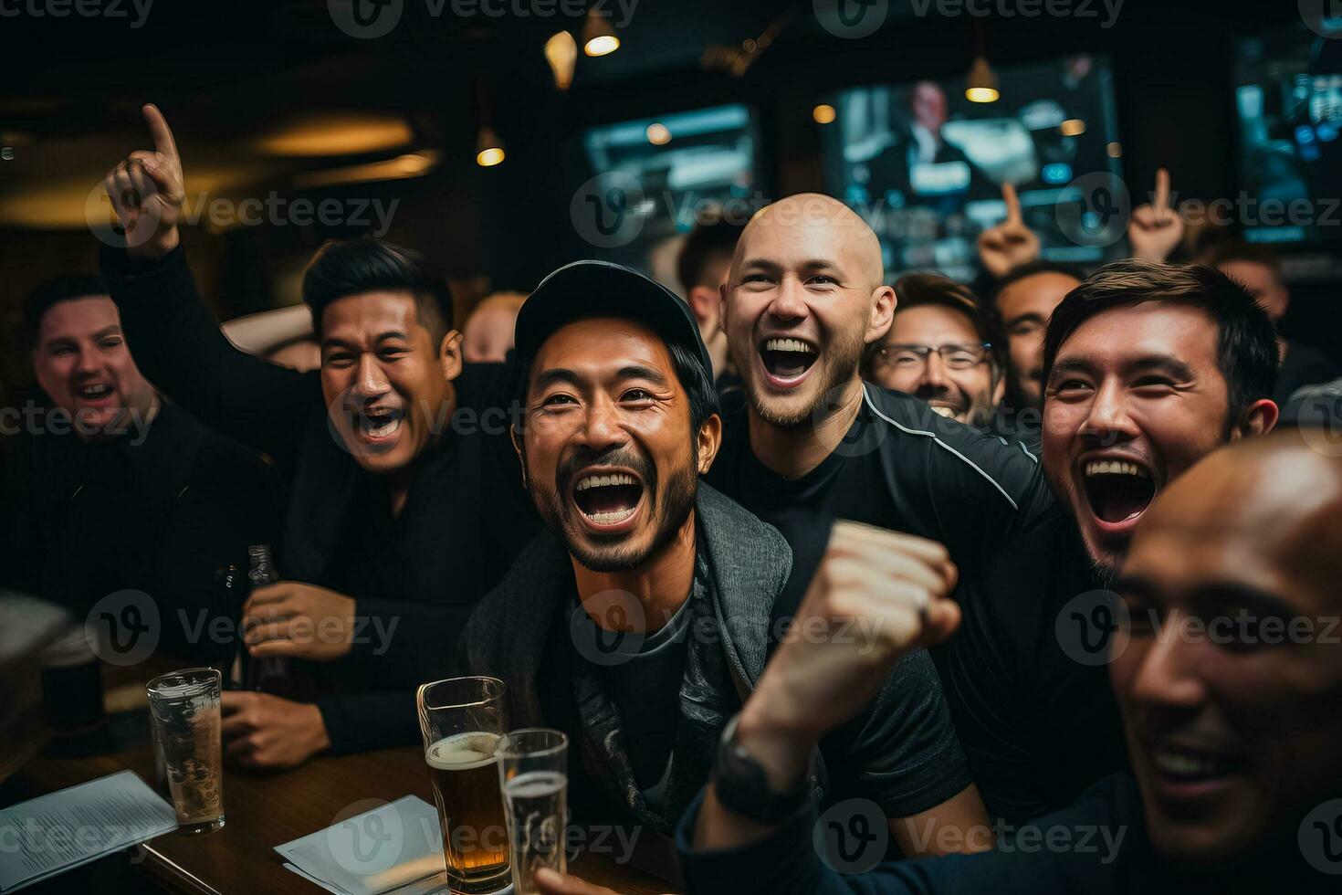 nieuw Zeeland Amerikaans voetbal fans vieren een zege foto