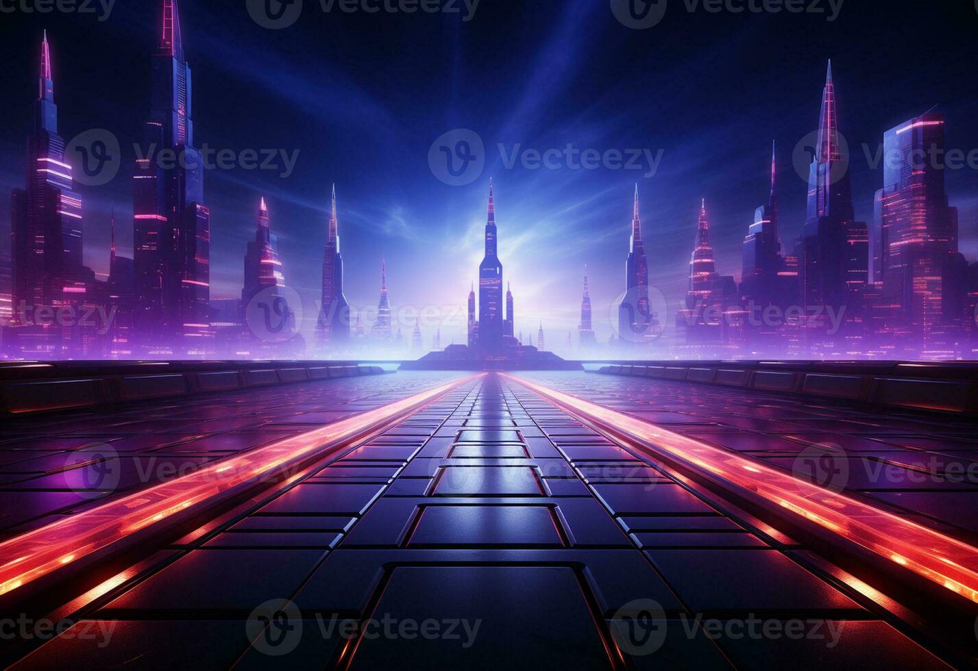 neon verlichte futuristische backdrop realistisch afbeelding, ultra hd, hoog ontwerp heel gedetailleerd foto