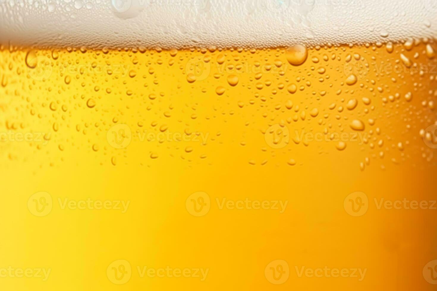 detailopname glas van verkoudheid bier met schuim net zo structuur en achtergrond, nabewerkt, generatief ai foto