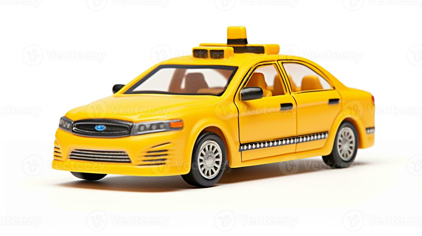 weergeven een 3d miniatuur taxi. generatief ai foto
