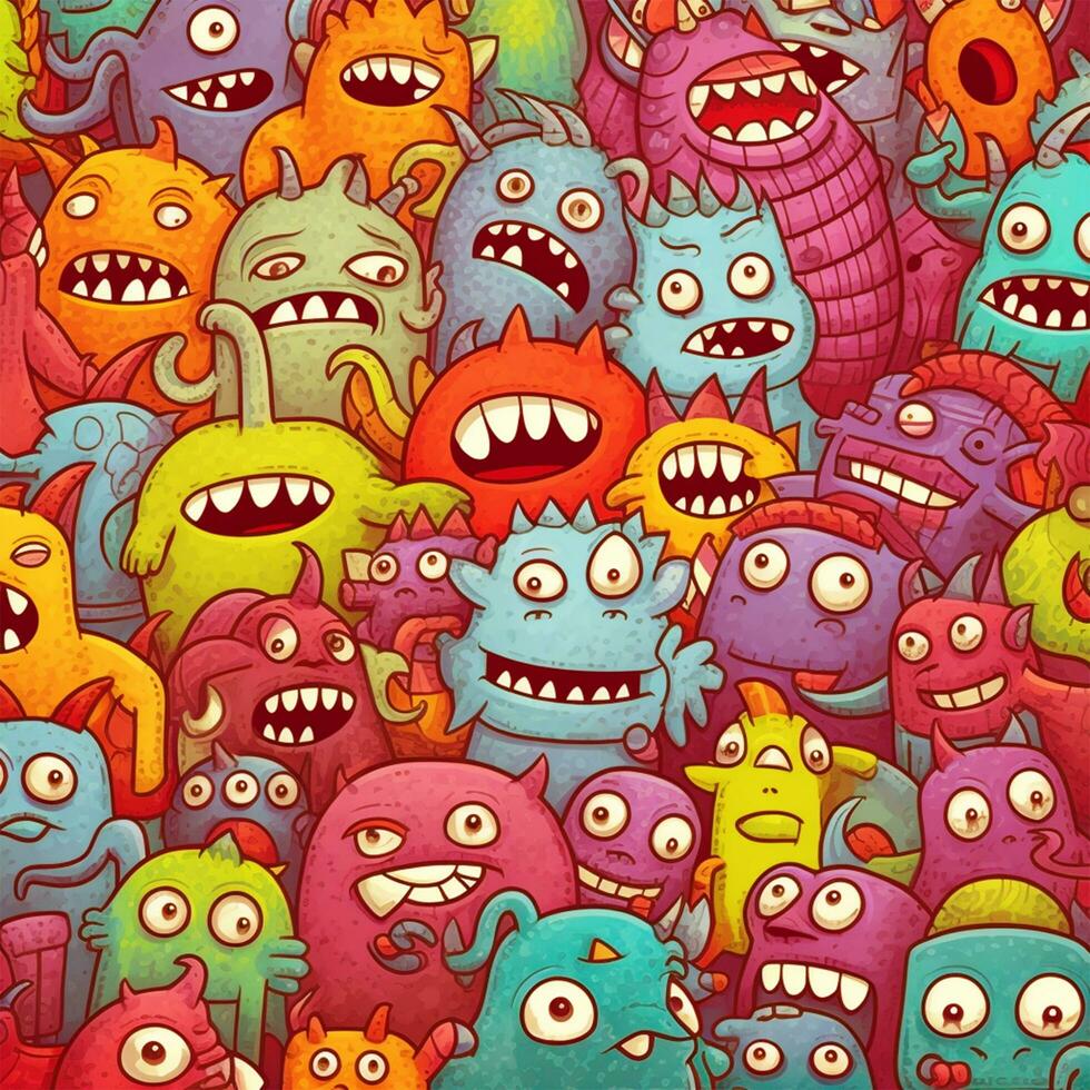 tekening schattig monster achtergrond ontwerp foto