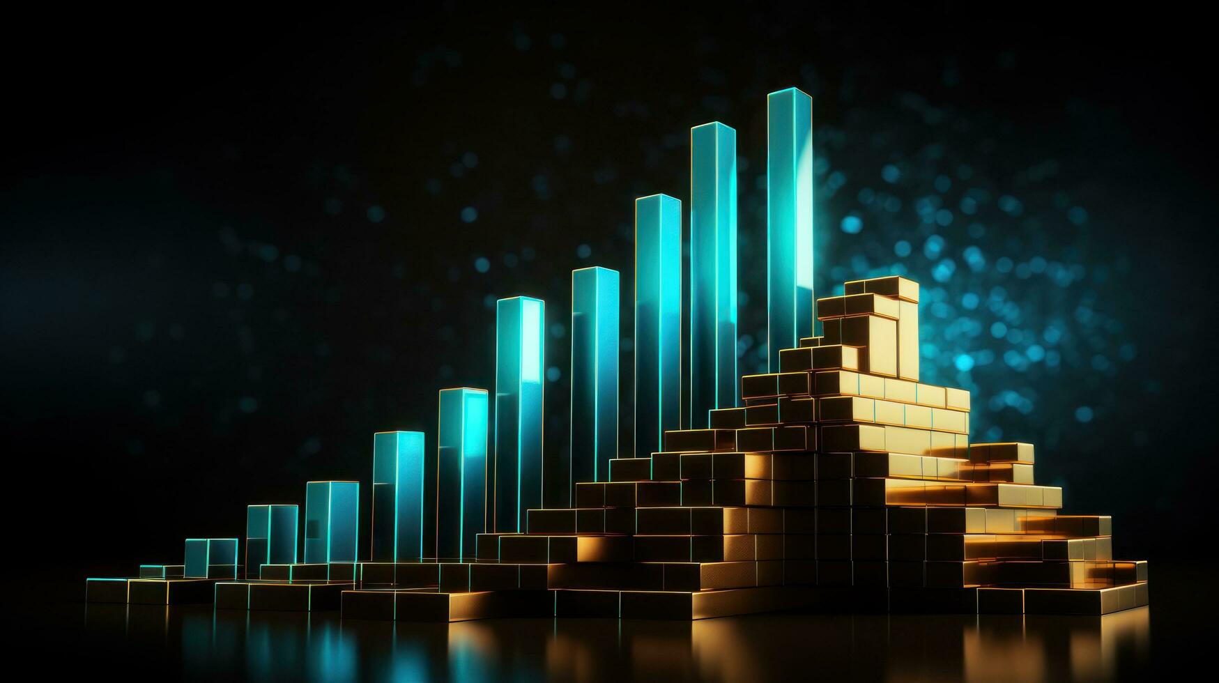 financieel groei diagram tonen naar boven neiging in winsten foto