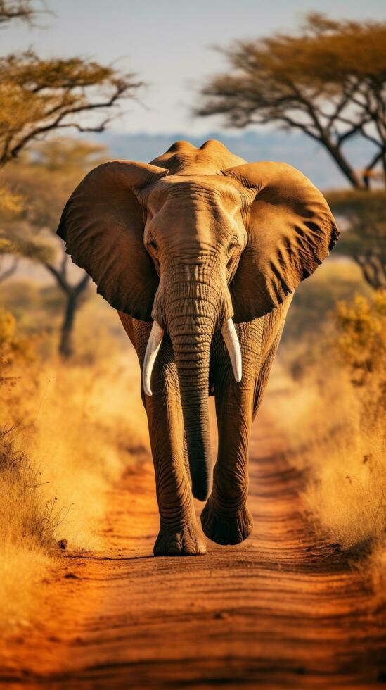 safari in Afrika - detailopname van majestueus dieren in het wild in natuurlijk leefgebied foto