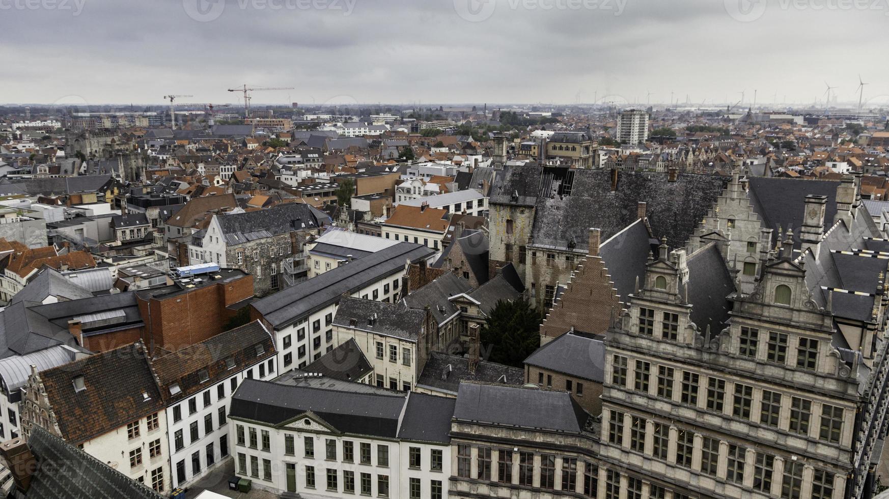 zicht op gent vanaf de hoogte foto