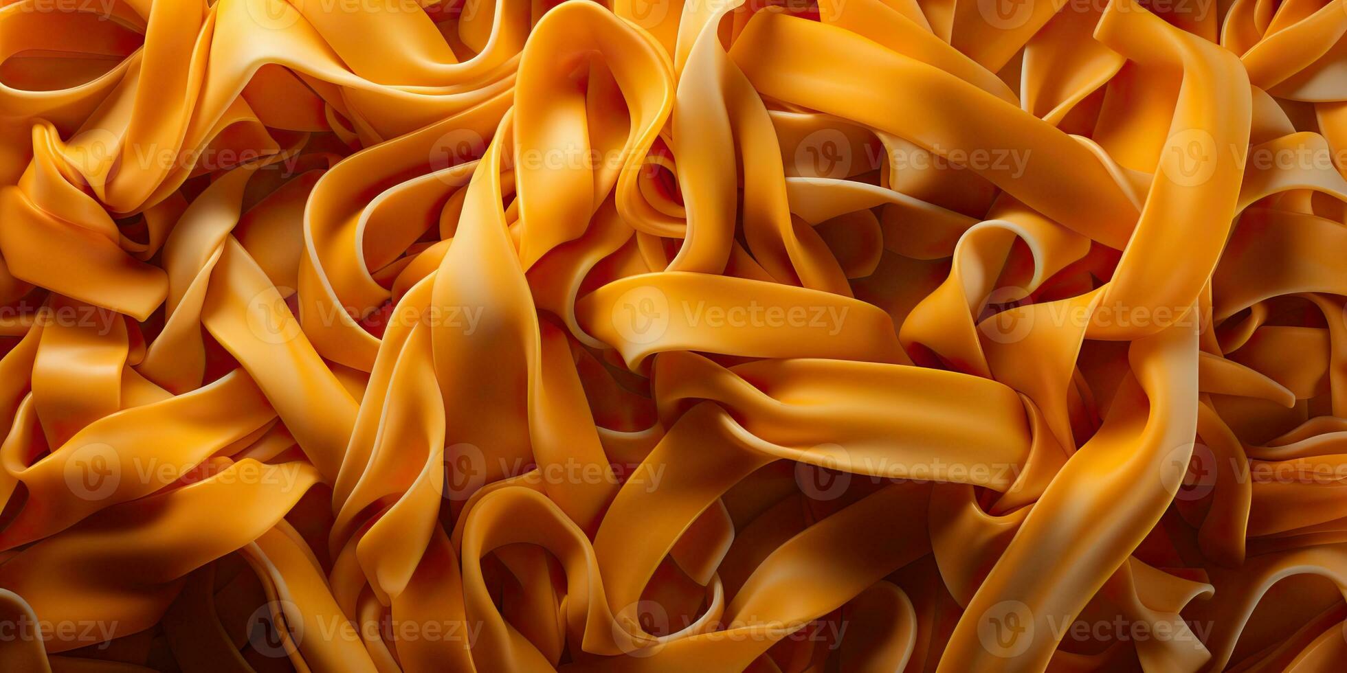 ai gegenereerd. ai generatief. eigengemaakt klassiek Italiaans spaghetti pasta tagliatelle noodle top visie abstract voedsel achtergrond. grafisch kunst foto