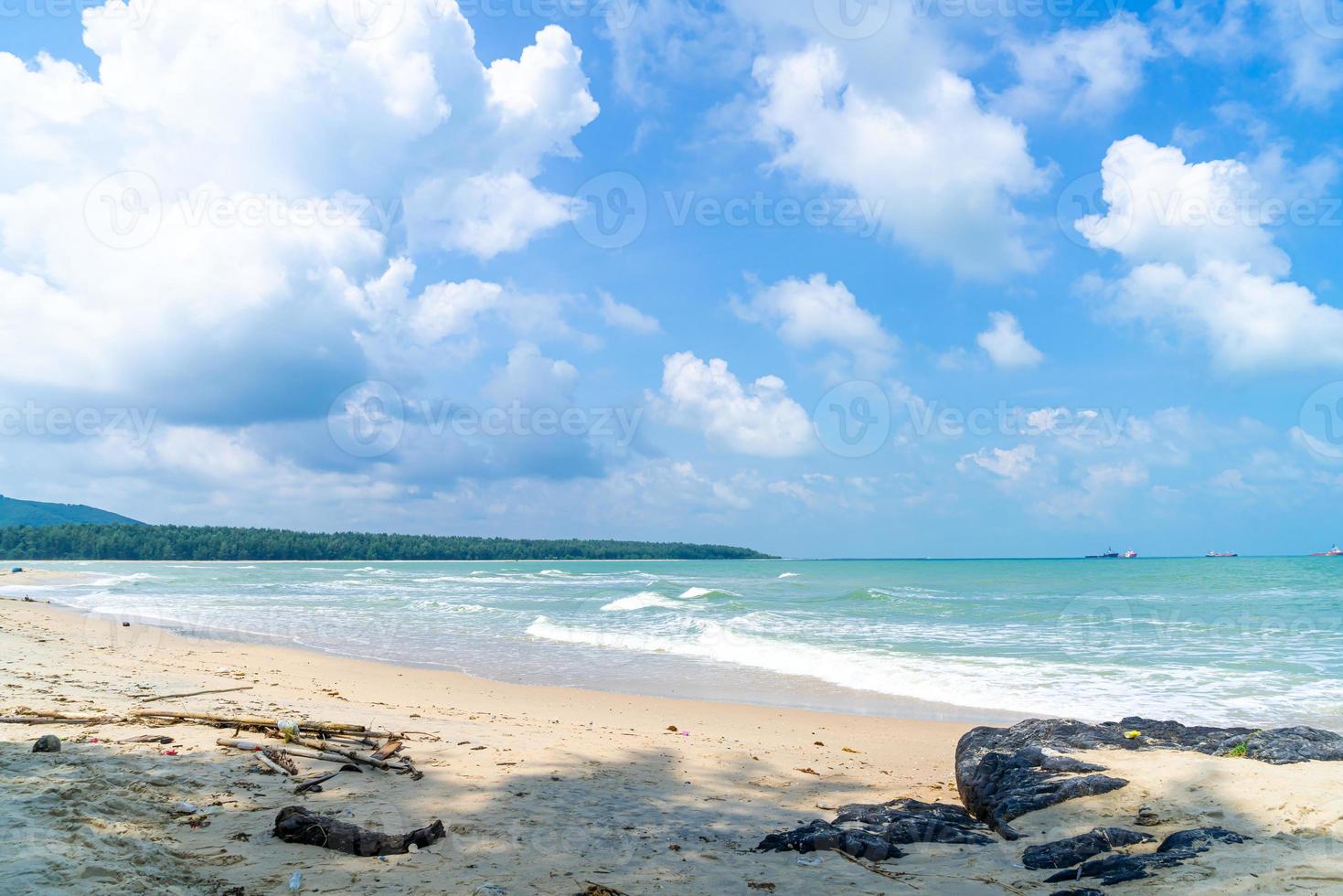 Samila strand. mijlpaal van songkla, thailand. foto