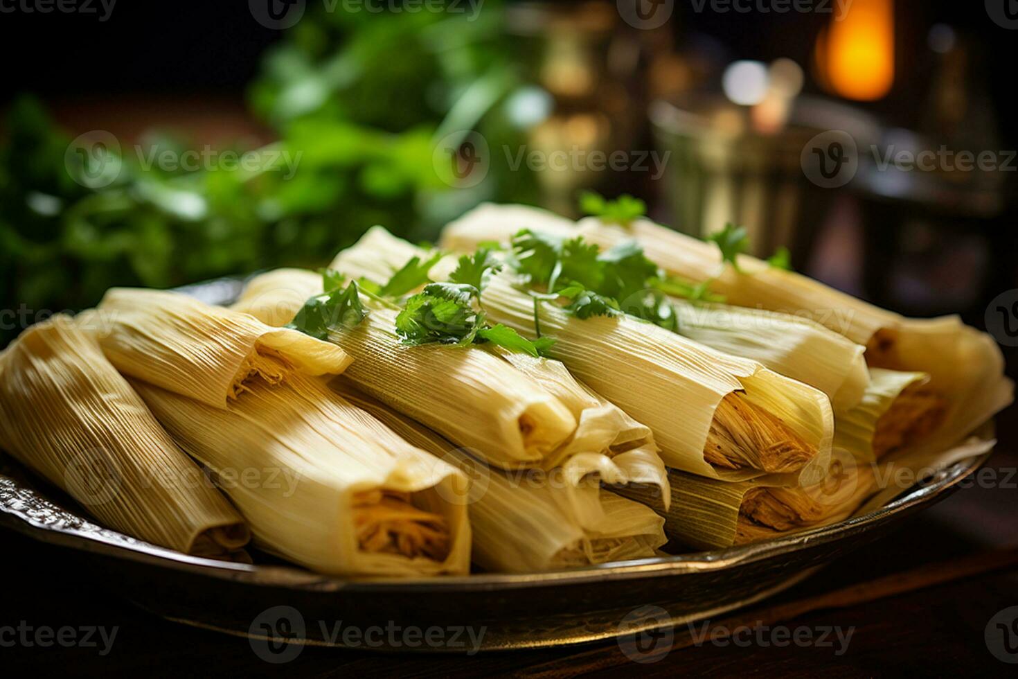 eigengemaakt maïs en kip Tamales een culinaire traditie. generatief door ai foto