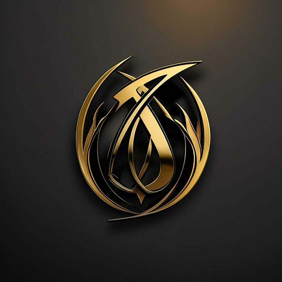 elegant hoofdstad brief logo foto