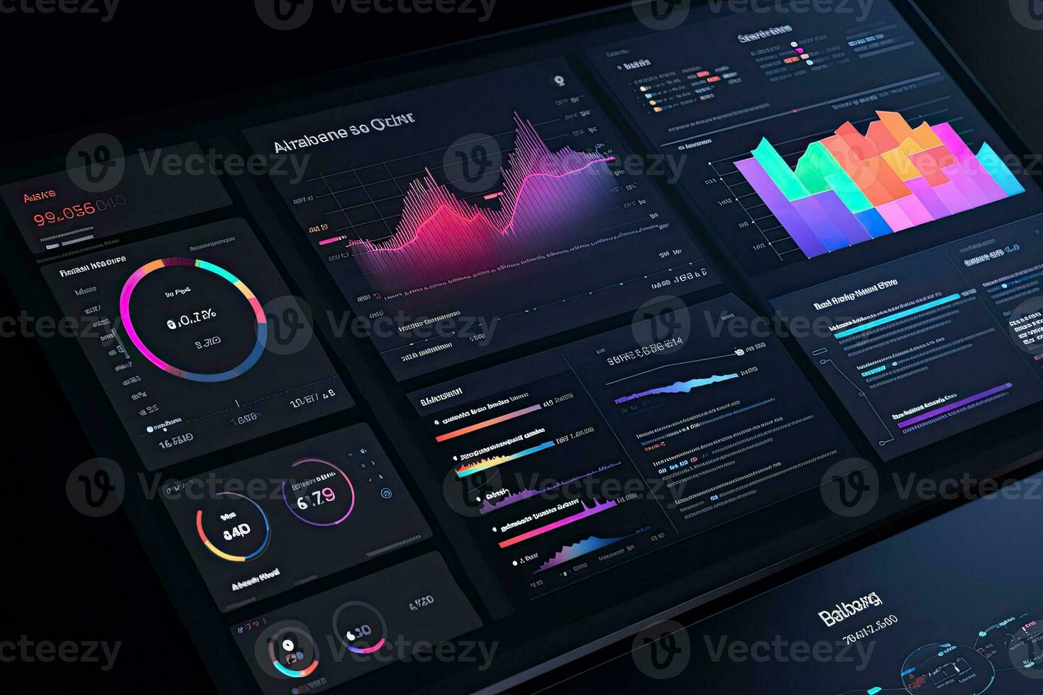 gegevens analyse en strategisch besluit maken in bedrijf beheer. generatief ai illustratie foto