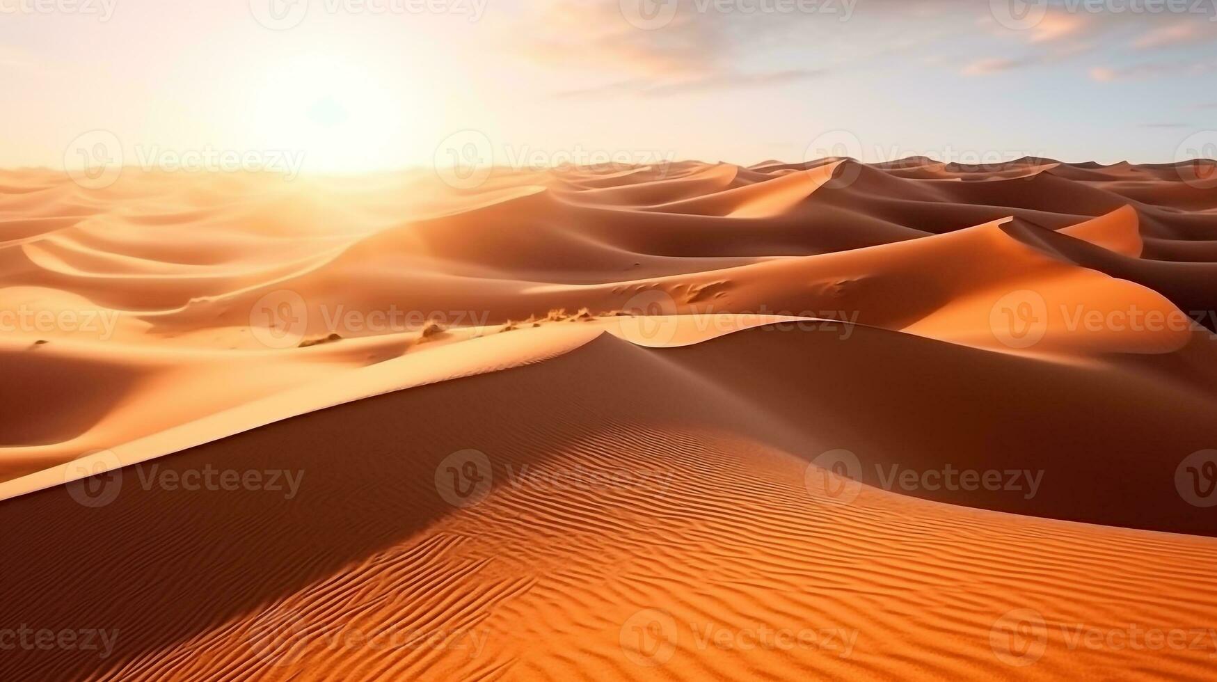 mooi zand duinen in de Sahara woestijn .generatief ai. foto