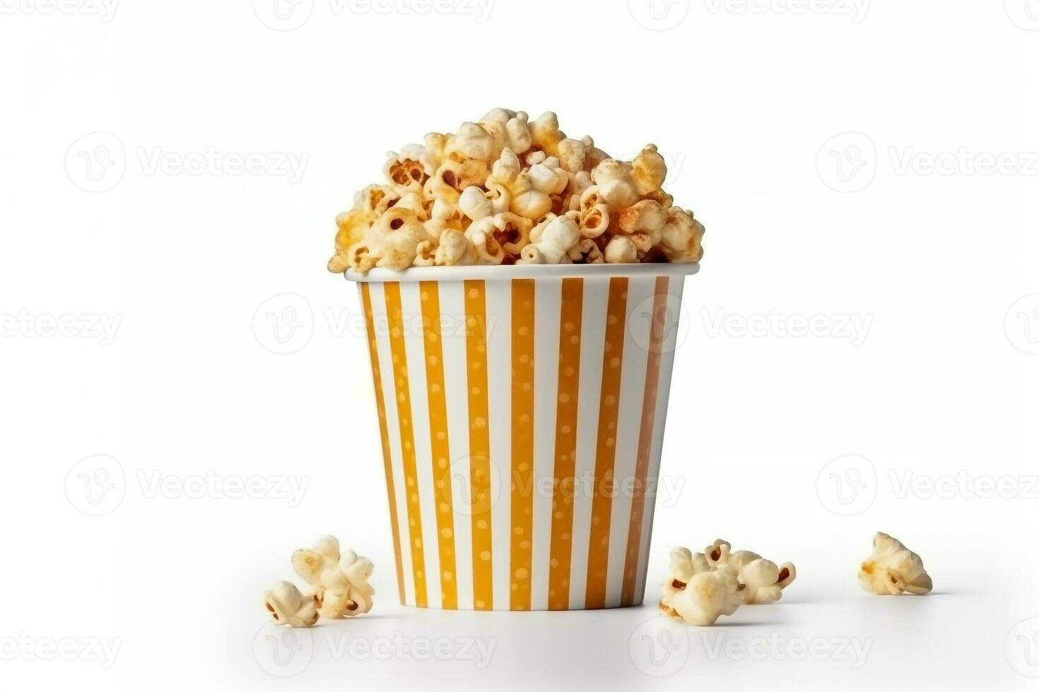 popcorn geïsoleerd Aan wit achtergrond.generatief ai. foto