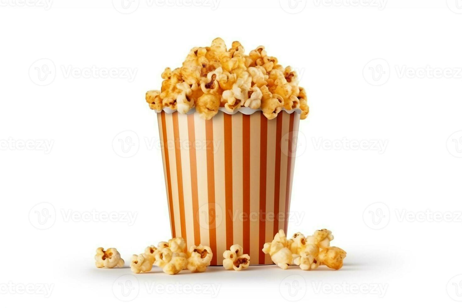 popcorn geïsoleerd Aan wit achtergrond.generatief ai. foto