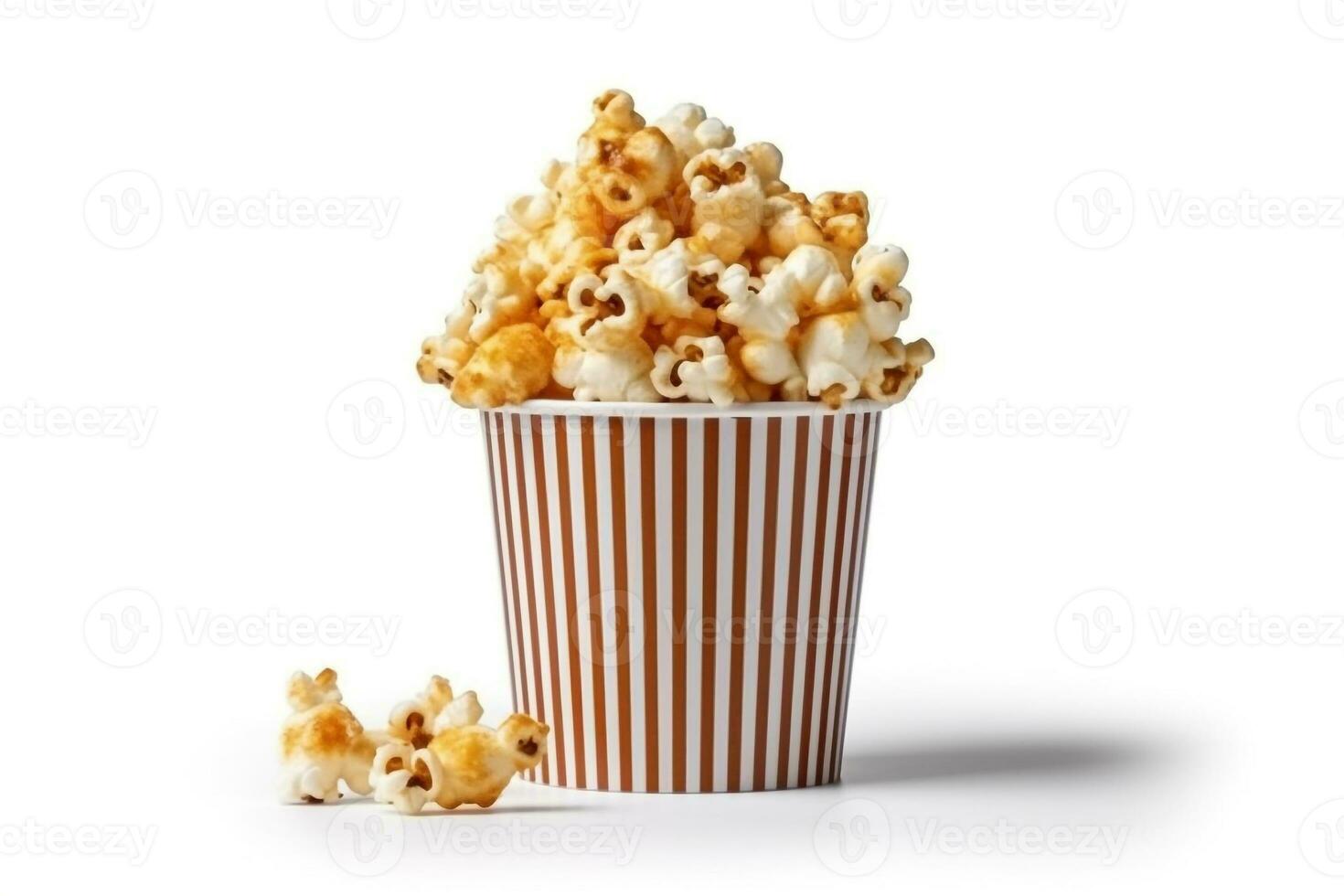 popcorn geïsoleerd Aan wit achtergrond.generatief ai. foto