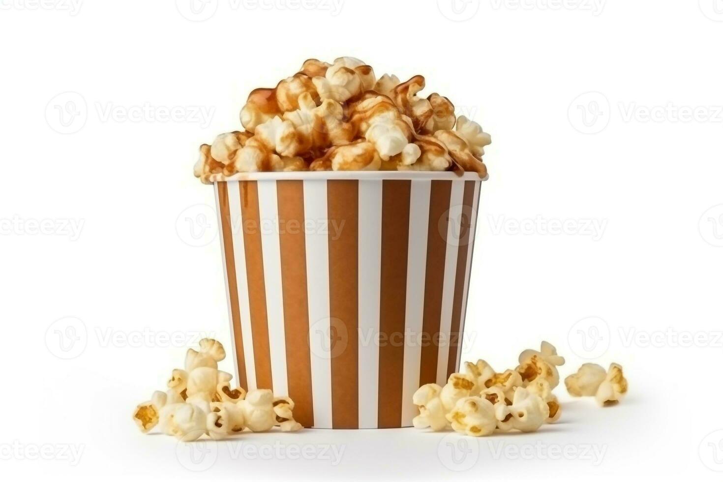 popcorn geïsoleerd Aan wit achtergrond.generatief ai. foto