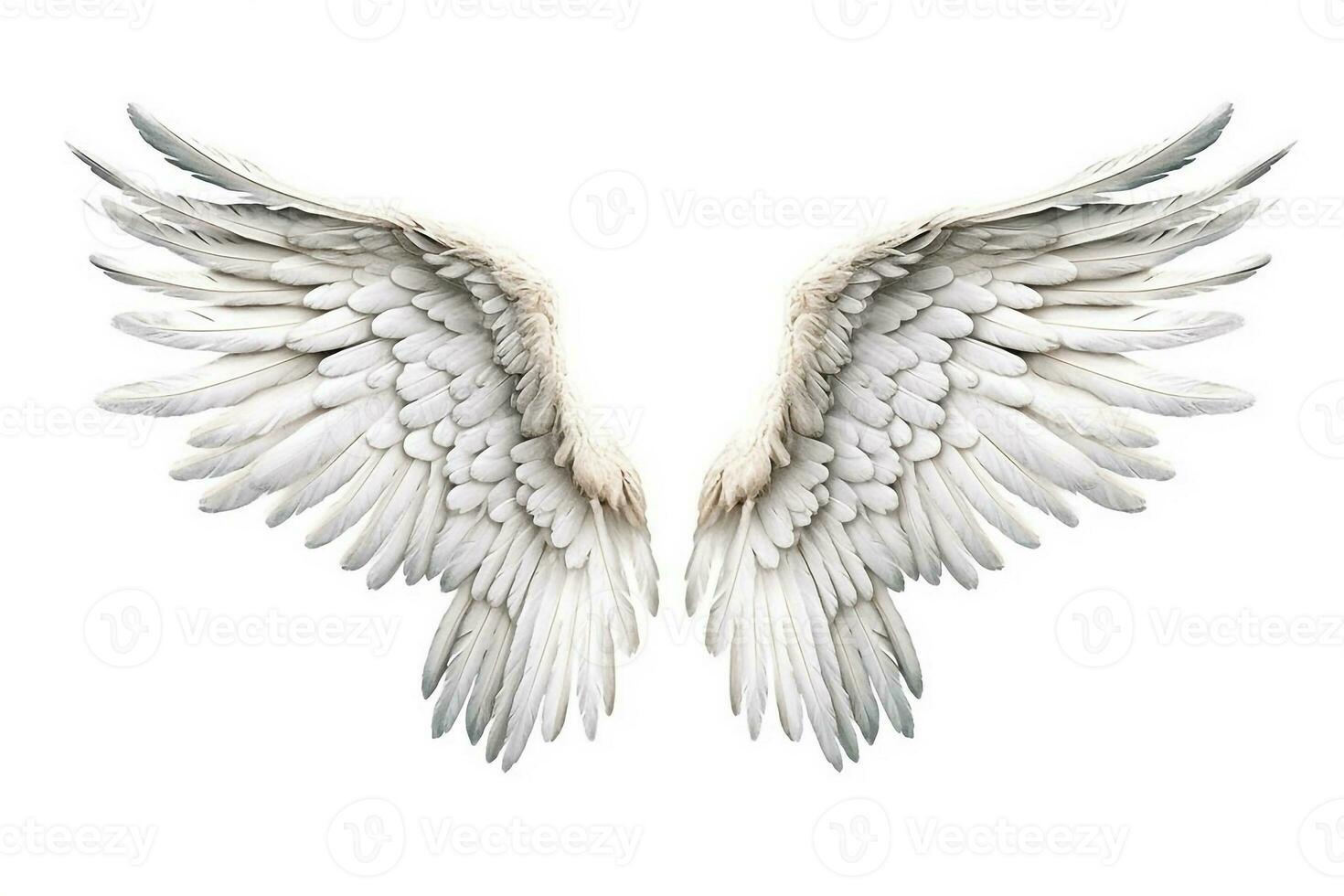 Vleugels geïsoleerd Aan wit achtergrond.generatief ai. foto