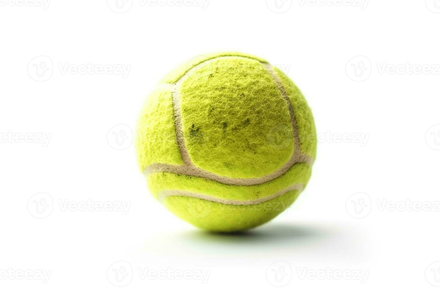 tennis bal geïsoleerd Aan wit achtergrond.generatief ai. foto