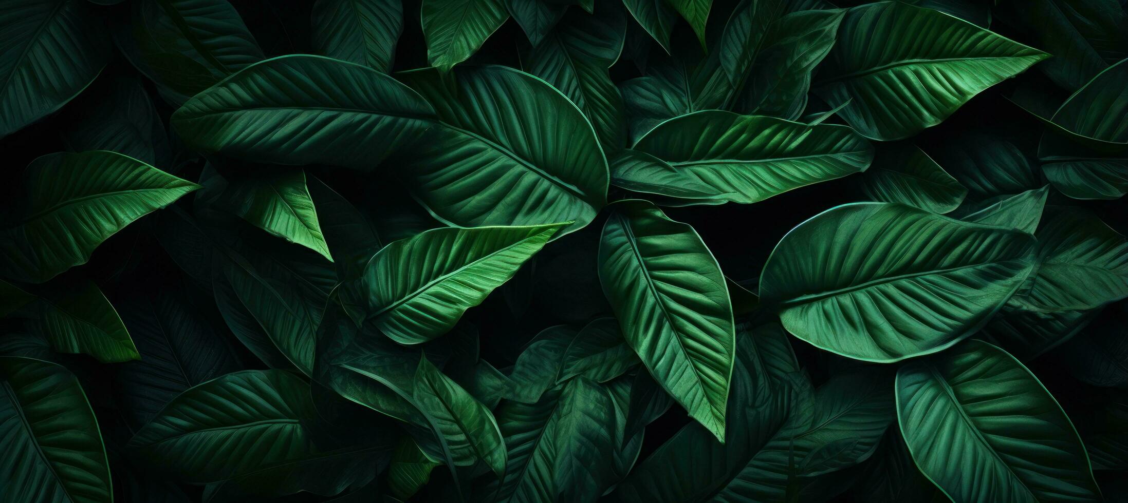 groen natuurlijk geïllustreerd achtergrond met bladeren foto