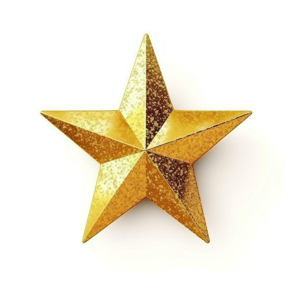 gouden schitteren ster geïsoleerd foto