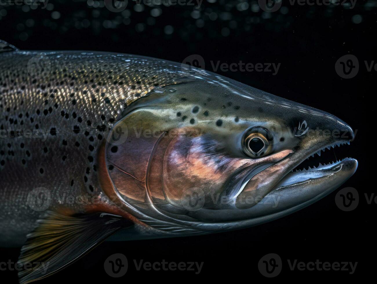 Zalm portret gemaakt met generatief ai technologie foto