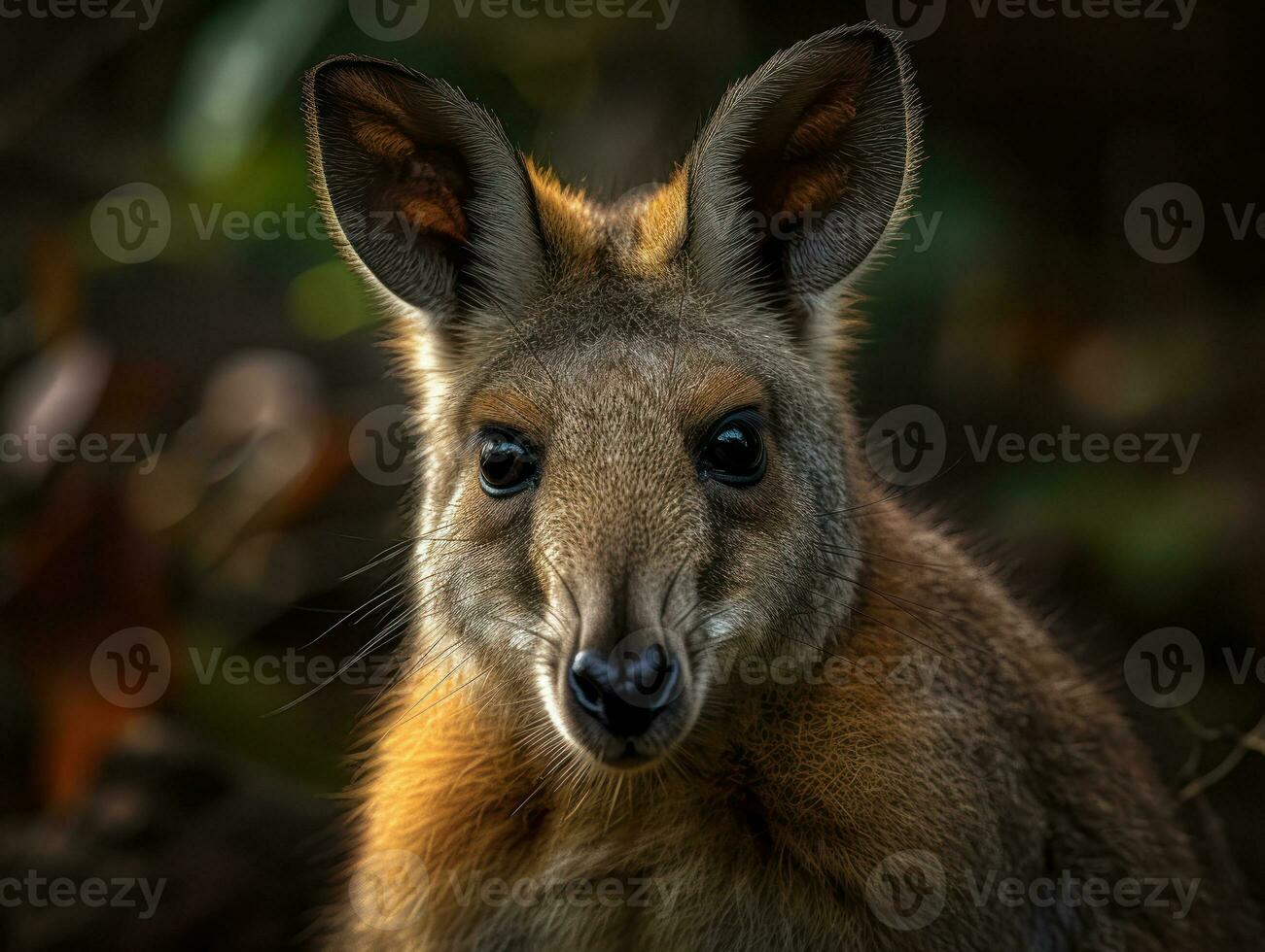 wallaby portret gemaakt met generatief ai technologie foto