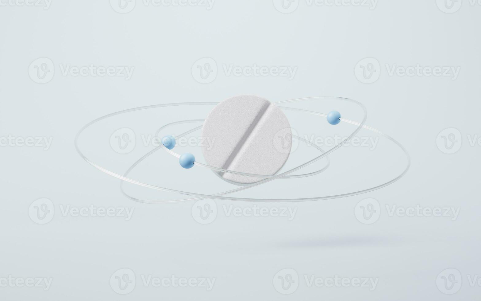 medisch pil met Gezondheid zorg concept, 3d weergave. foto