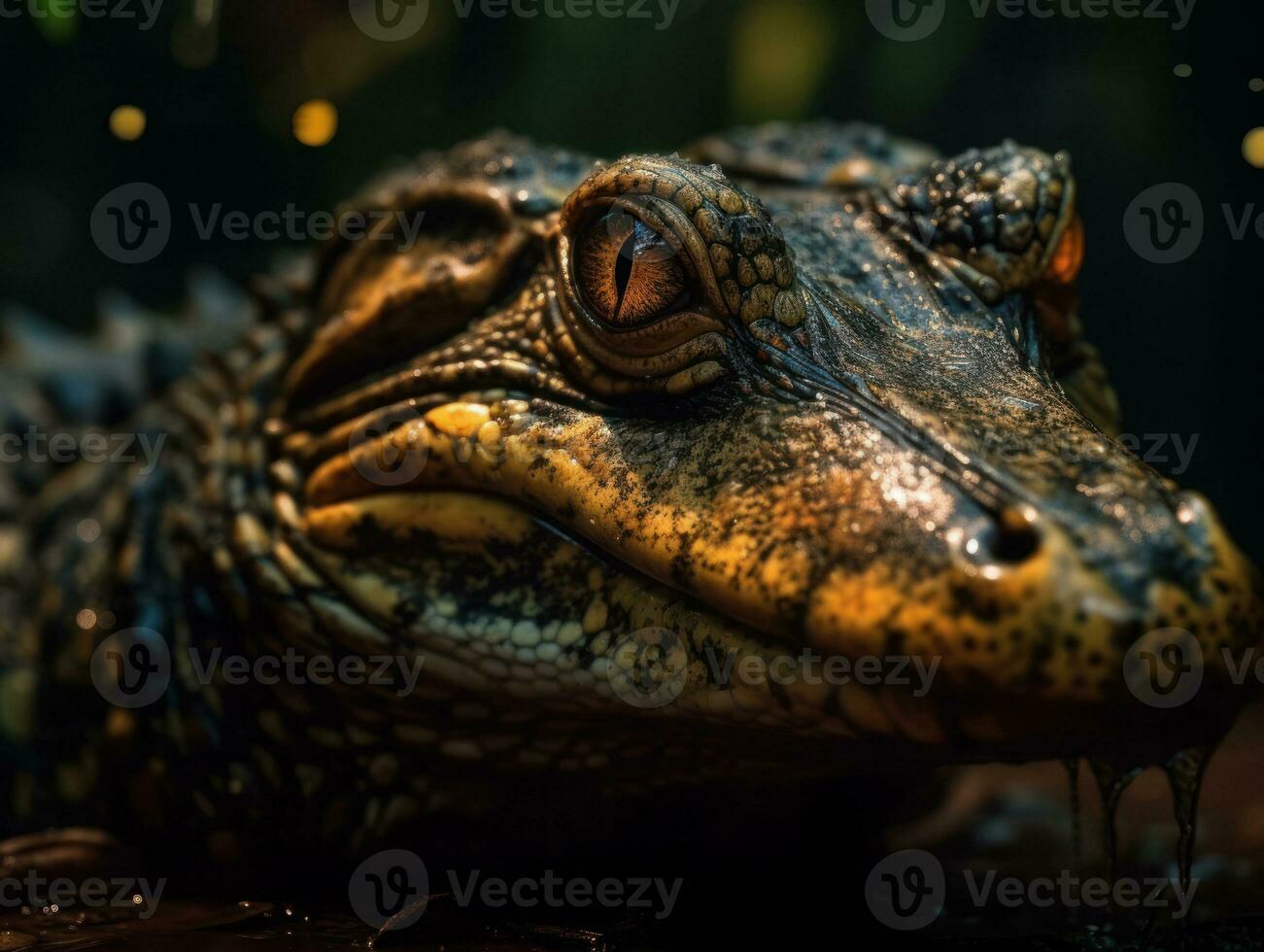 alligator portret gemaakt met generatief ai technologie foto