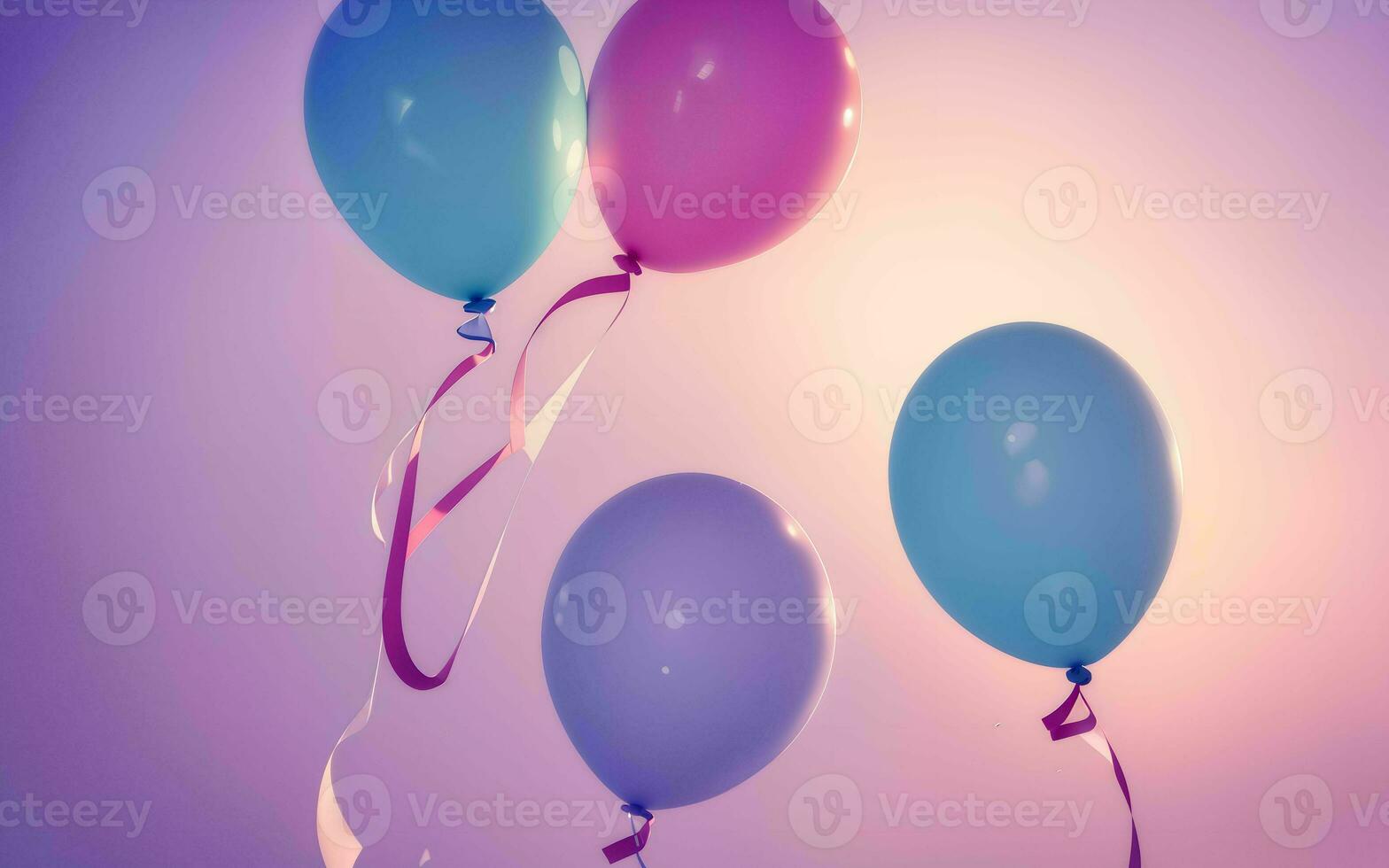 levendig pastel kleur ballonnen verlichten speels creaties ai gegenereerd foto