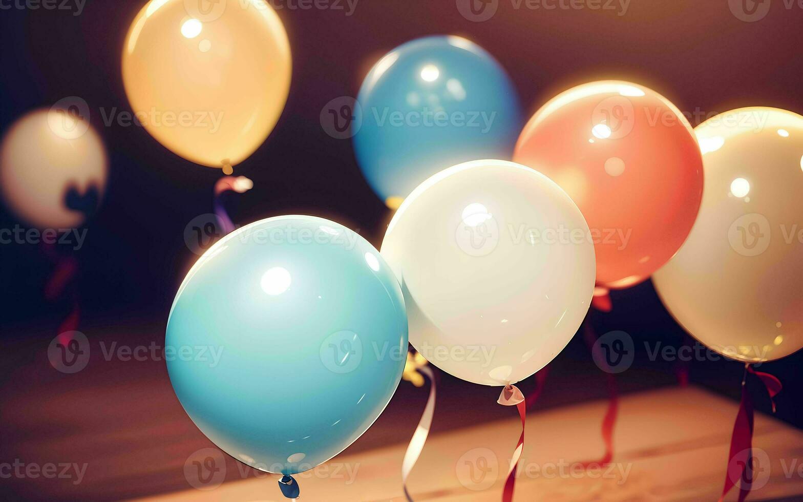 levendig pastel kleur ballonnen verlichten speels creaties ai gegenereerd foto