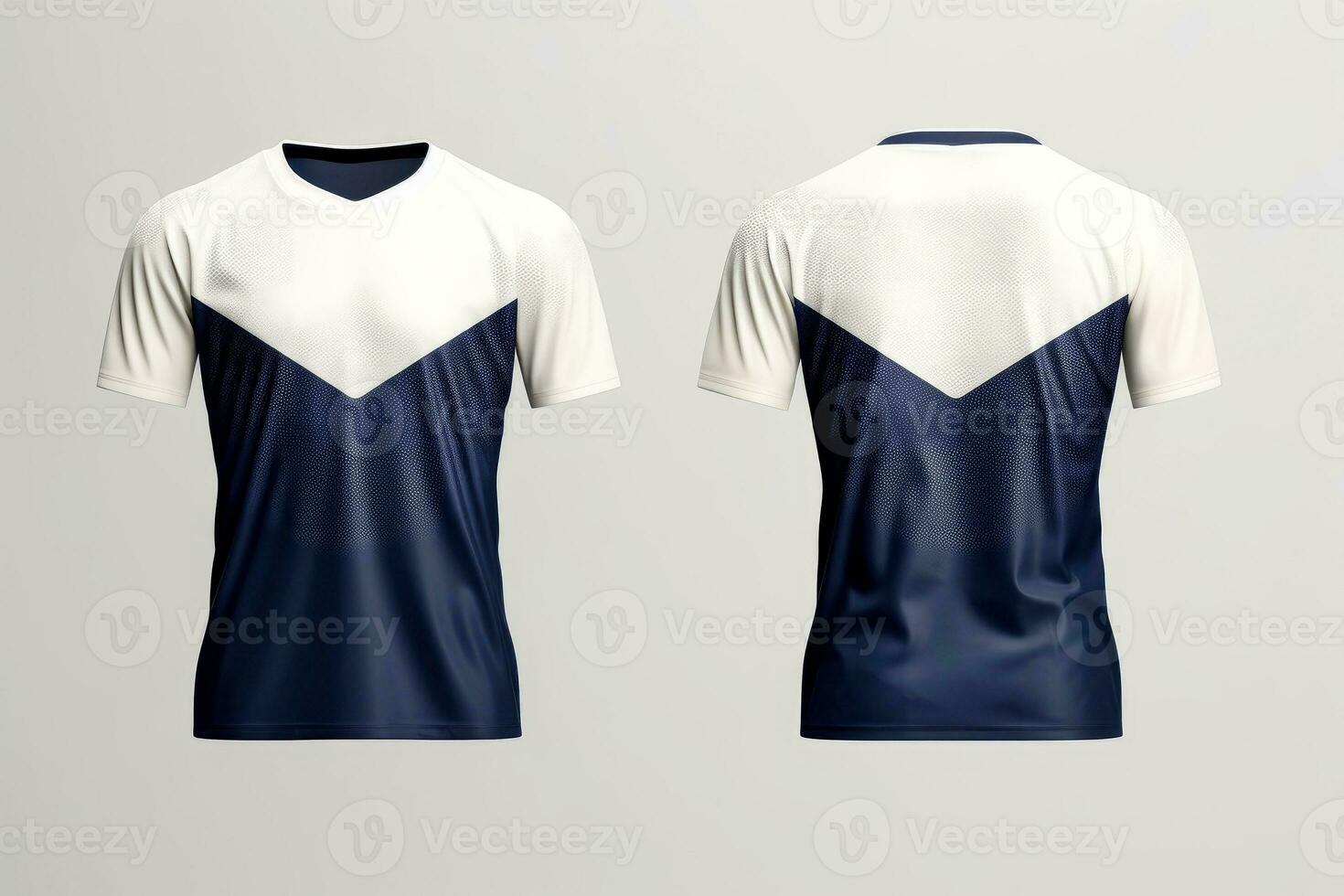 mockup sport- Amerikaans voetbal team uniformen verschillende kleuren shirt, generatief ai illustratie foto