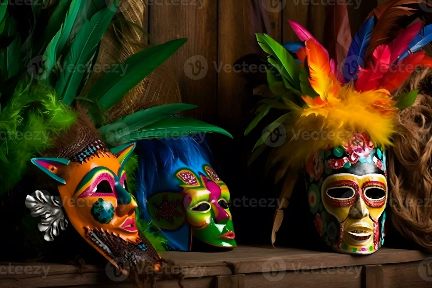 een Venetiaanse, mardi gras masker of vermomming achtergrond. neurale netwerk ai gegenereerd foto