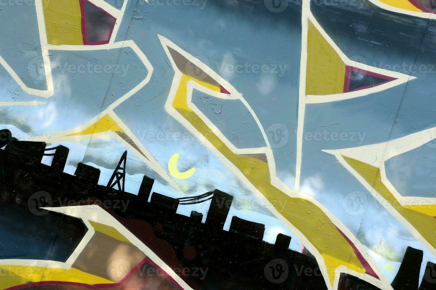 kleurrijk achtergrond van graffiti schilderij artwork met helder aërosol stroken Aan metaal muur foto