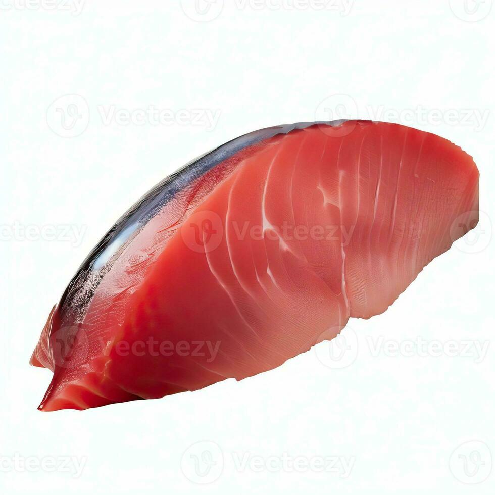 tonijn sashimi geïsoleerd Aan wit achtergrond. rauw tonijn. generatief ai foto