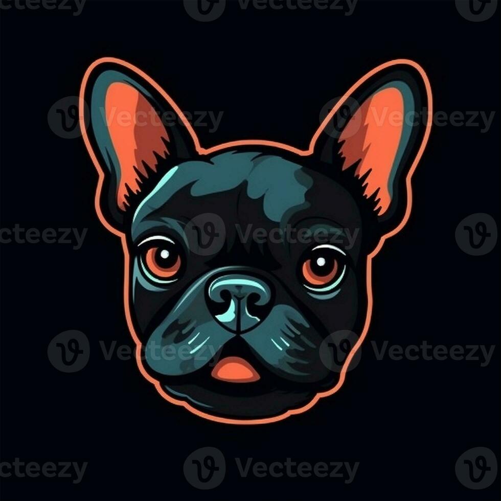 bulldog mascotte glimlachen vector foto