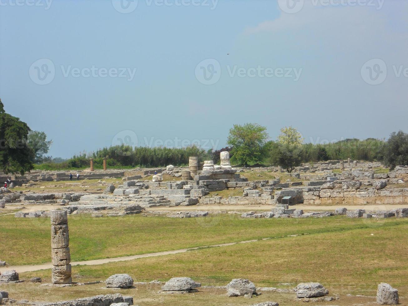 archeologische opgravingen van paestum napels foto