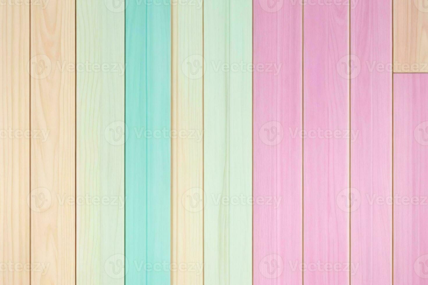 pastel houten planken achtergrond, pastel hout achtergrond, houten planken achtergrond, hout achtergrond, houten achtergrond, kleurrijk hout achtergrond, hout structuur achtergrond, ai generatief foto